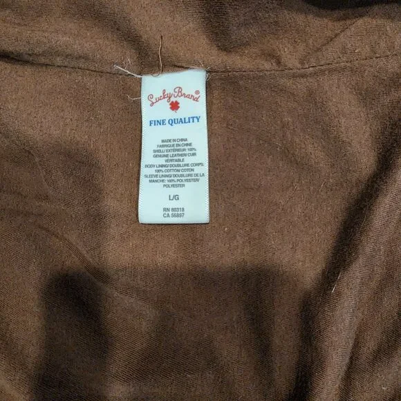 Lucky Legend Brand Brown Suede Vintage Jacket | Large - Picture 7 of 7